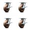Service Caster 6 Inch Heavy Duty High Temp Phenolic Caster Set with Roller Bearings and Brakes SCC-35S620-PHRHT-SLB-4 - alternate 1